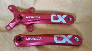 Bielas Meroca-CX Monoplato Roja Gravel BTT NUEVAS