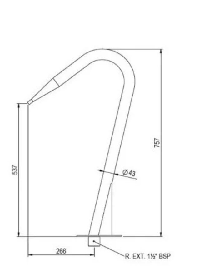 Cañón agua piscina - Acero inoxidable
