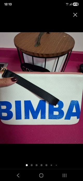 Clutch Bimba y Lola - Blanco y Azul