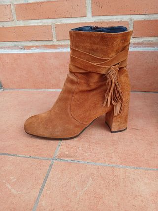 Botines ante marrón mujer -talla 38