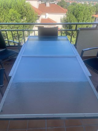 Mesa jardín extensible + 4 sillas