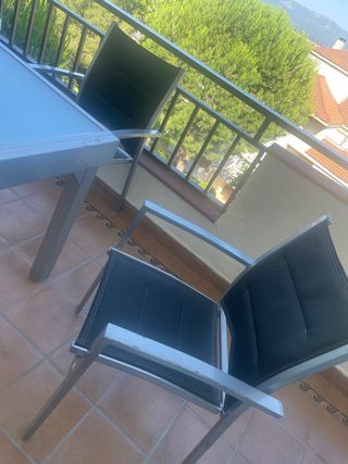 Mesa jardín extensible + 4 sillas