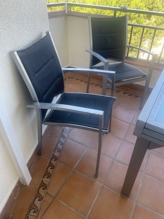 Mesa jardín extensible + 4 sillas