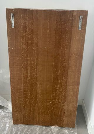 Espejo bambú blanco dorado 55x95cm