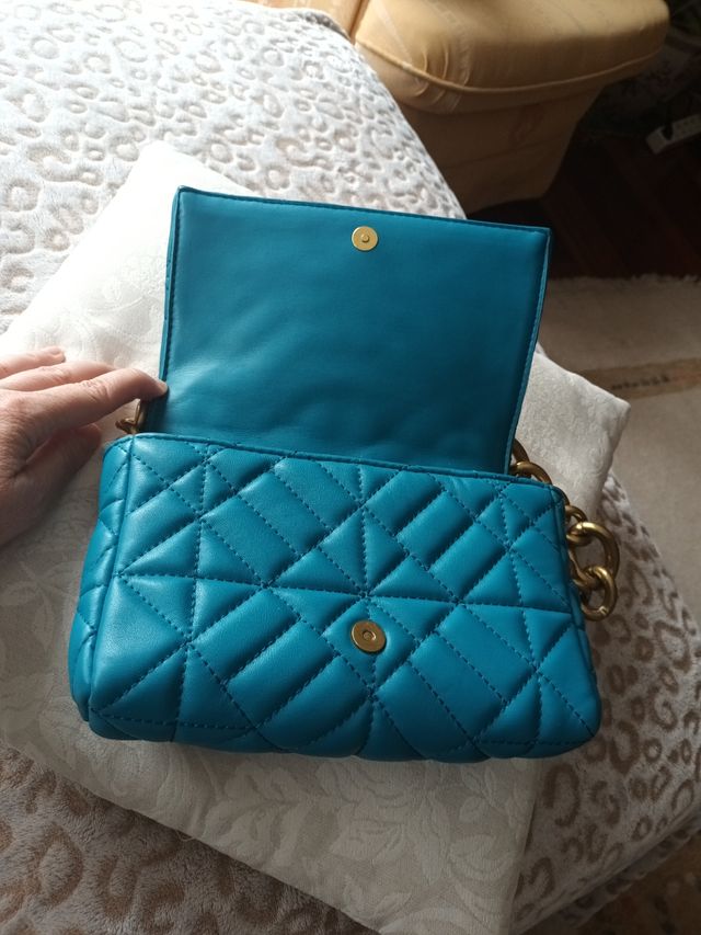 Bolso Zara - Bolso bandolera turquesa