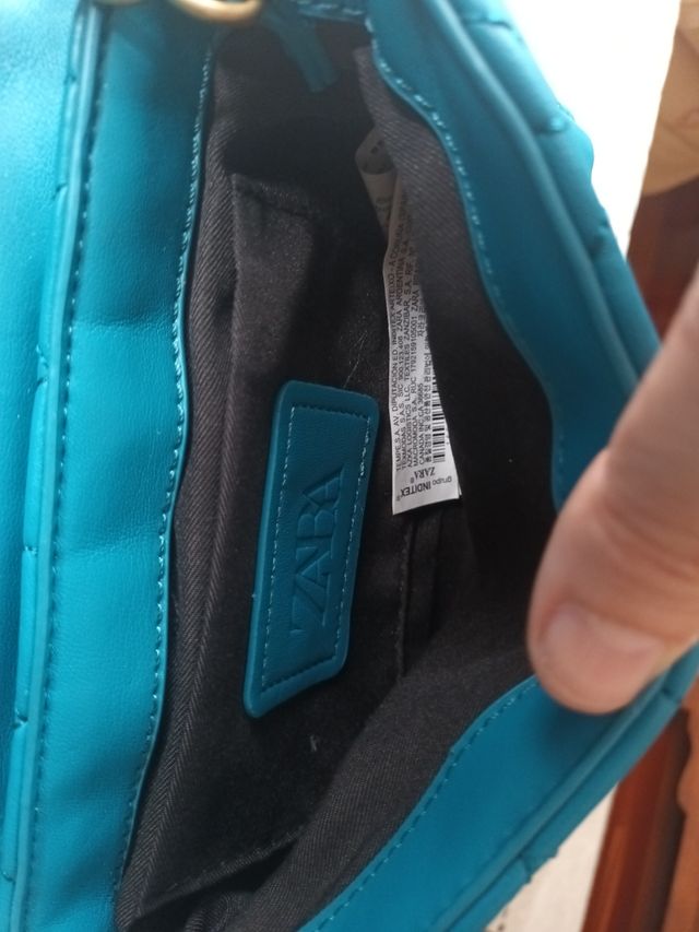 Bolso Zara - Bolso bandolera turquesa