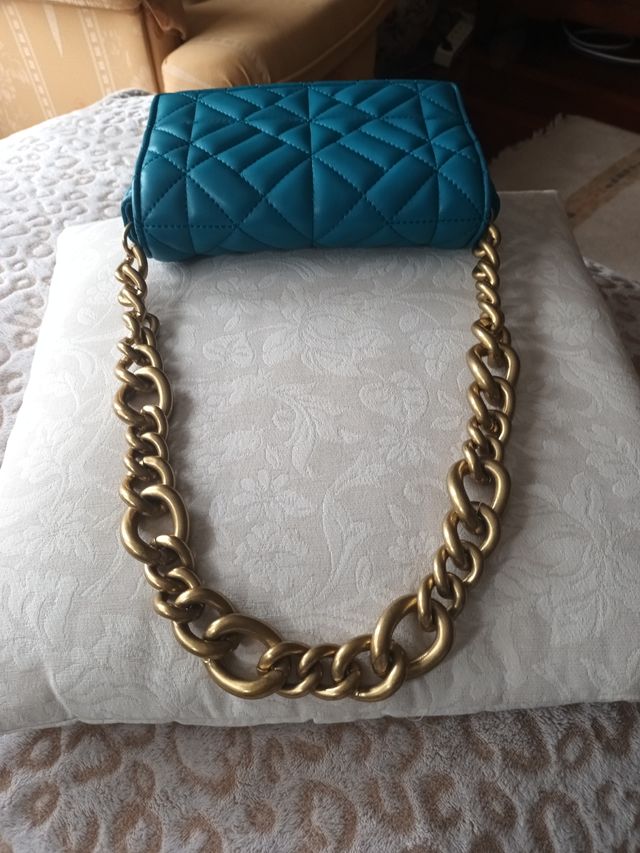 Bolso Zara - Bolso bandolera turquesa