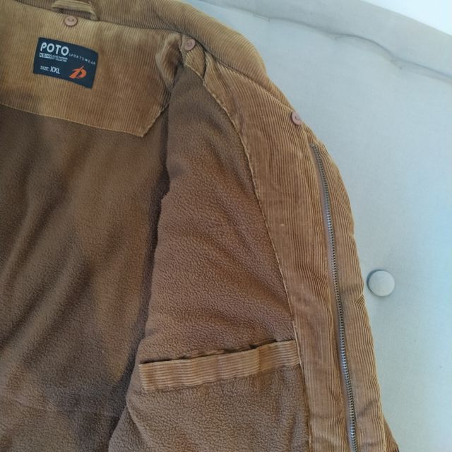 Chaqueta pana POTO SPORTWEAR marrón XXL