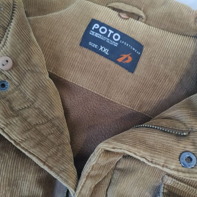 Chaqueta pana POTO SPORTWEAR marrón XXL