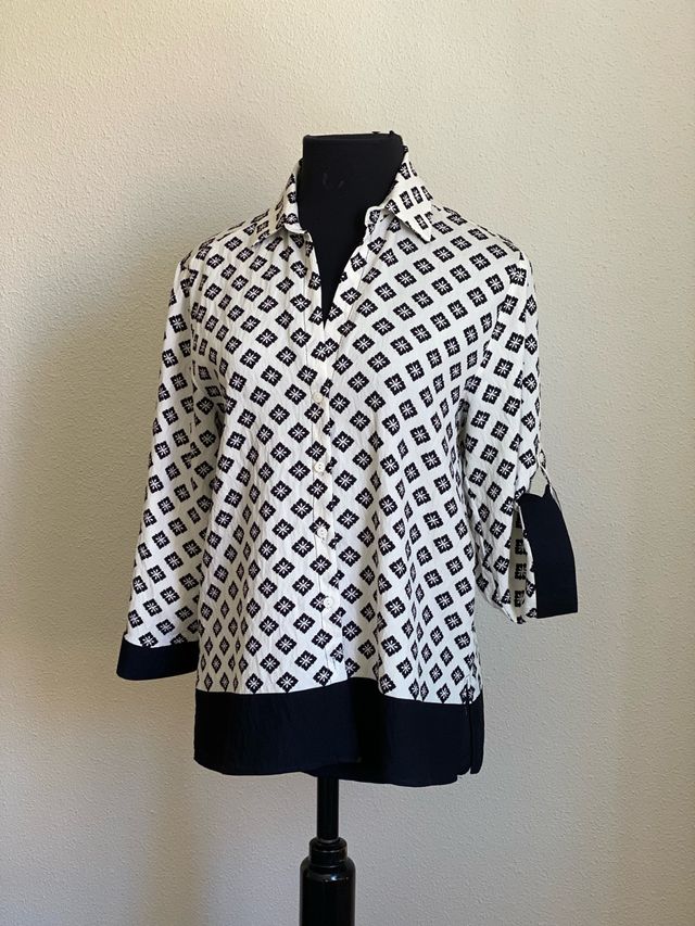 Camisa Zara - Blanco y Negro