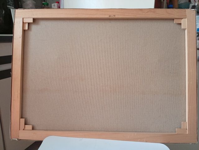 Quadro Naif Ispirato a L'amore impossibile. 50x70.