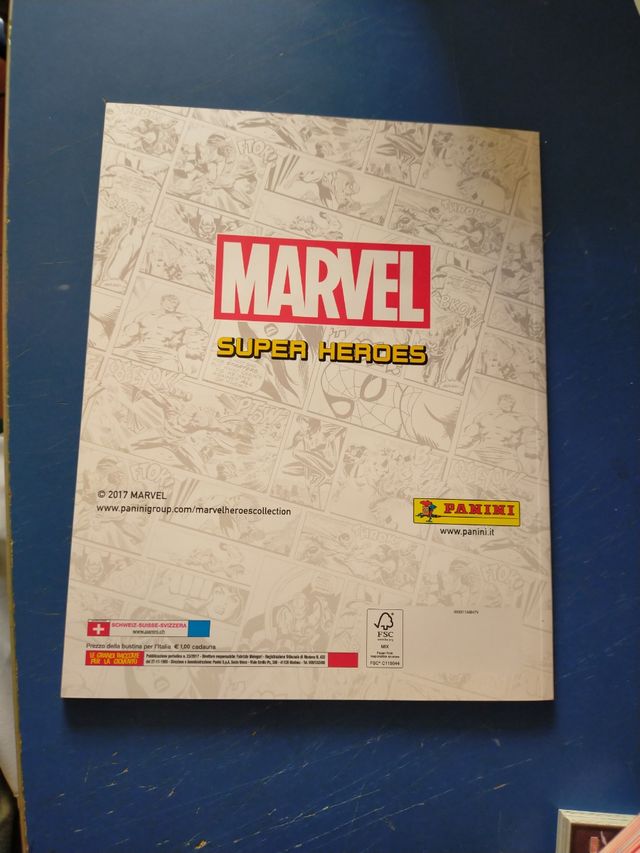 Album Marvel Super Heroes Panini 2017 Anniversario