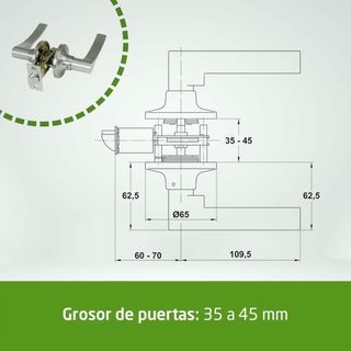 Manilla de paso Amig Zamak Cromado Mate