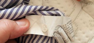 Camicia a righe blu e bianca