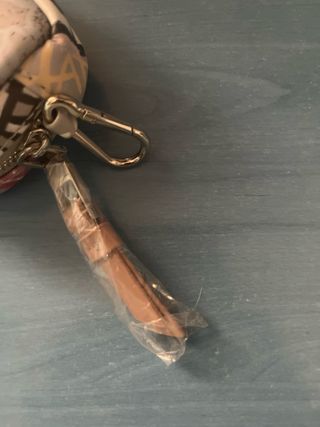Portamonedas y Llavero - Gris y Rosa