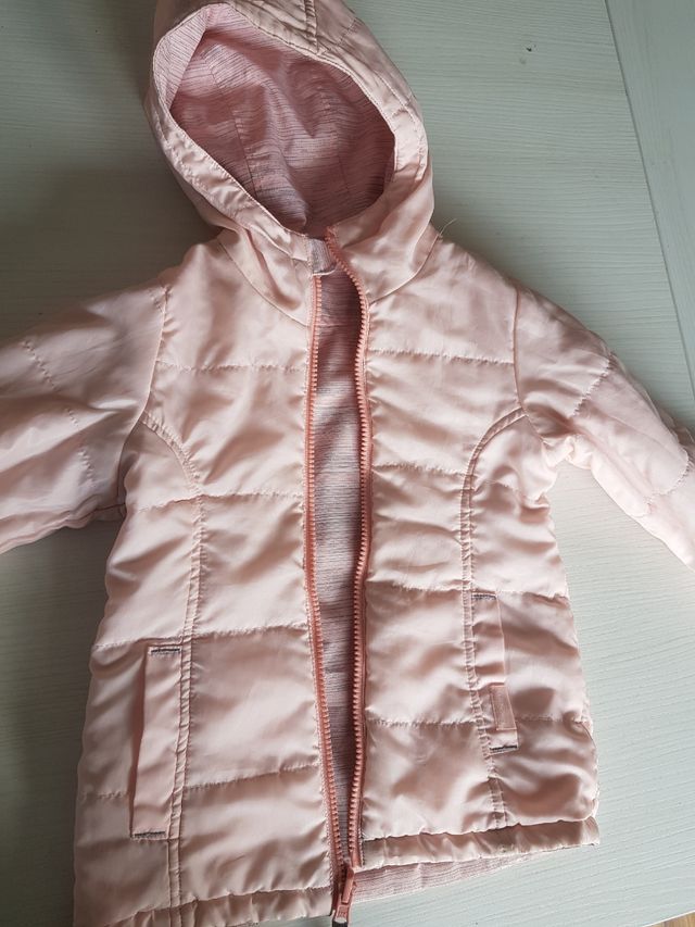 Cazadora rosa niña reversible