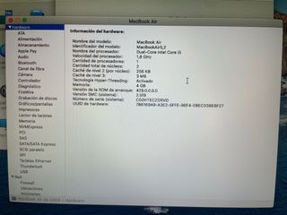 MacBook Air A1466 Plata