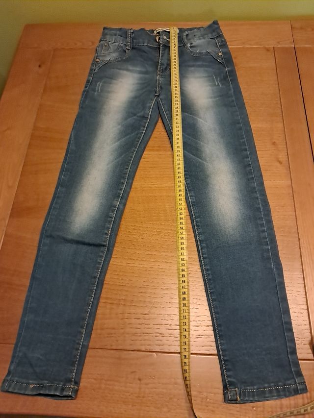 Vaqueros largos niña 8-9 años con abalorios