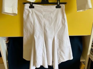 Completo giacca e gonna bianco panna