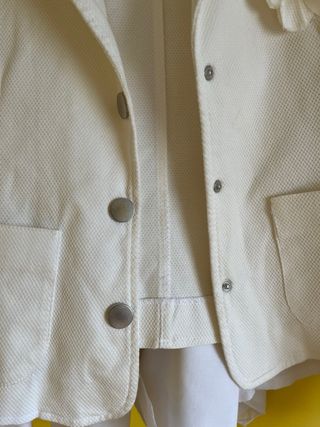 Completo giacca e gonna bianco panna