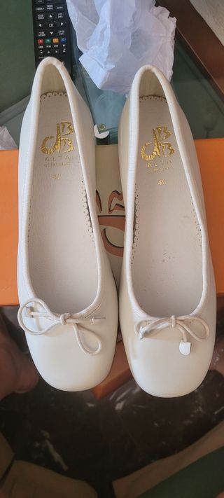Manoletinas ALYA beige - talla 40