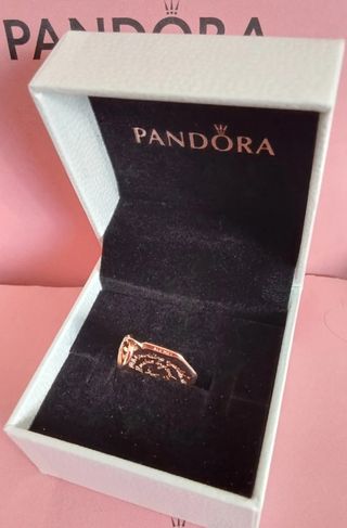 Charm Pandora Medallón oro rosa con caja