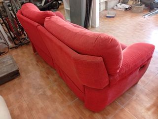 Sofá relax rojo 2 plazas