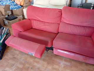 Sofá relax rojo 2 plazas