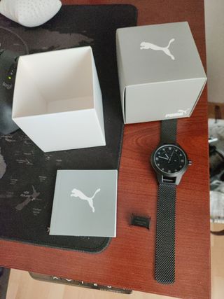 Reloj Puma negro - Pulsera malla