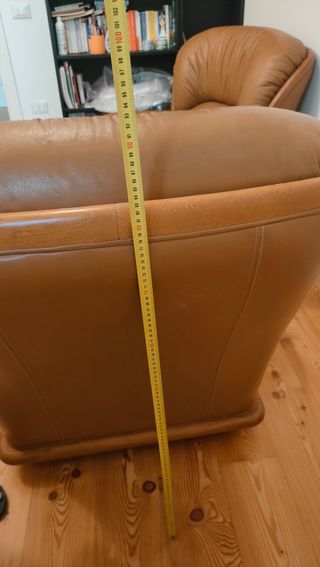 Poltrone in pelle e legno