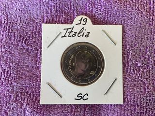 2€ Italia 2019 Leonardo da Vinci