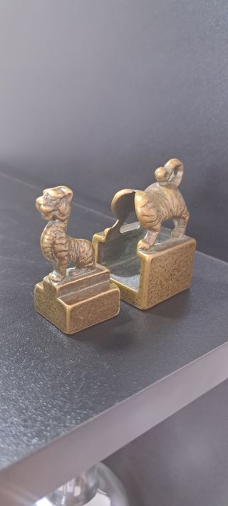 Sello antiguo de tigre (2 piezas)