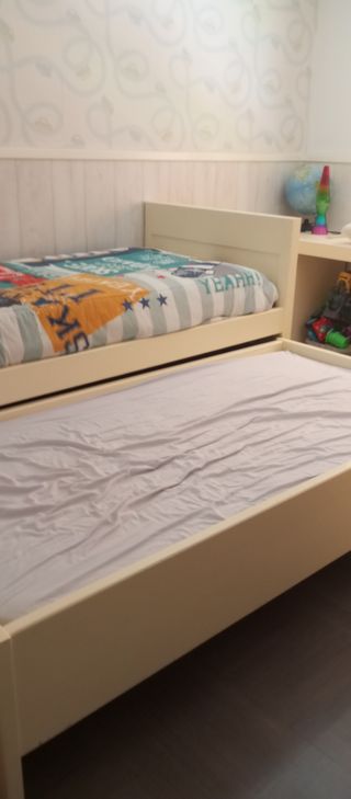 Cama nido infantil beige 190x90