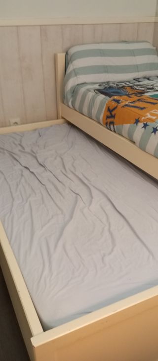 Cama nido infantil beige 190x90