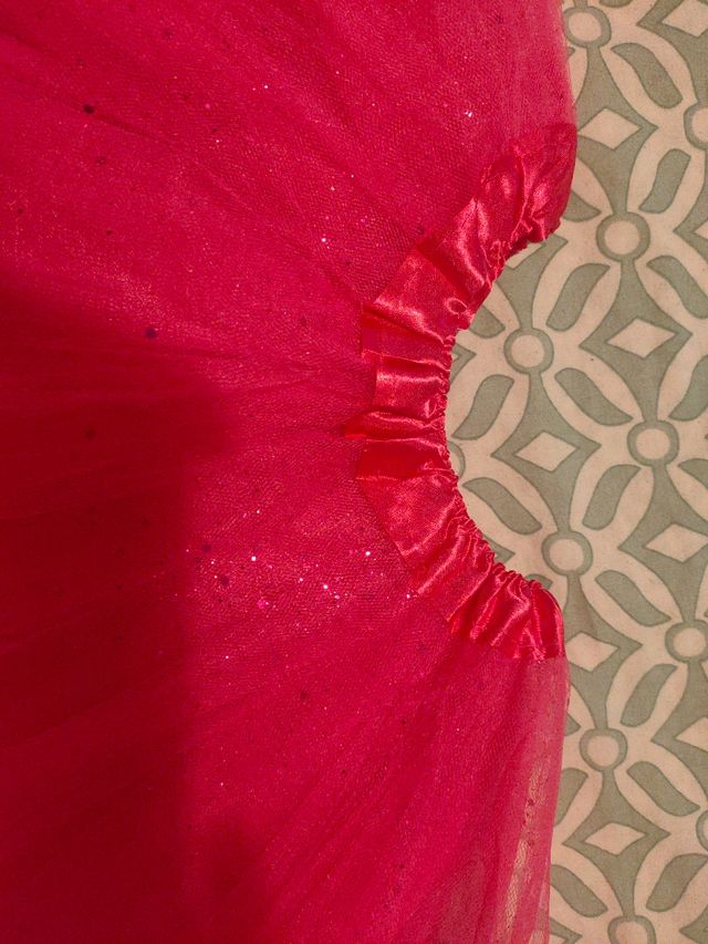 Tutú niña rosa brillante, en perfecto estado