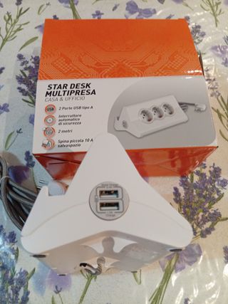 Multipresa Star Desk 2 porte USB tipo A