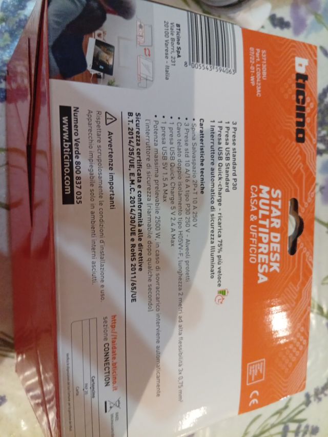 Multipresa Star Desk 2 porte USB tipo A