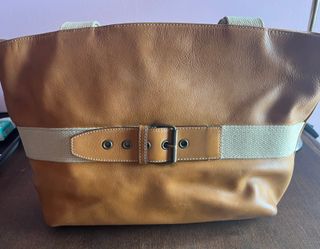 Bolso italiano cuero marrón