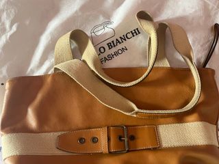 Bolso italiano cuero marrón