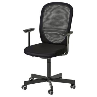 Silla oficina Ikea negra Flintan