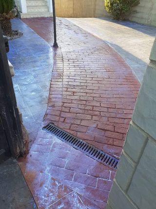 Hormigón impreso: suelo y pared