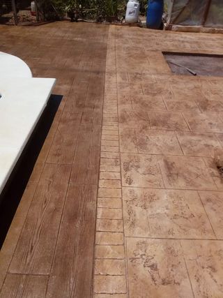 Hormigón impreso: suelo y pared