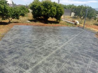 Hormigón impreso: suelo y pared