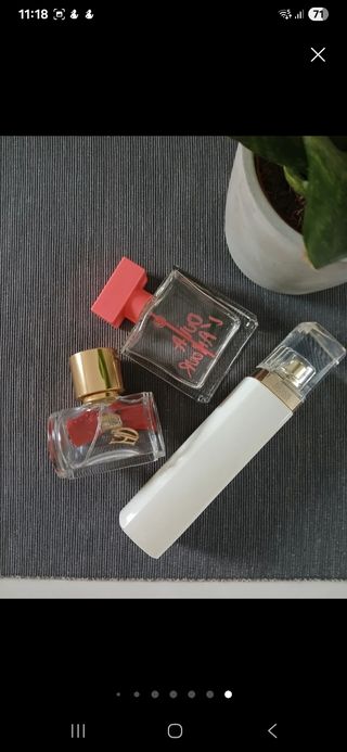 3 frascos vacíos de perfume