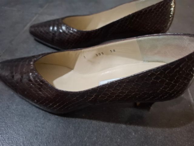 Zapatos franceses, de tacón, marca Lanvin Marrón