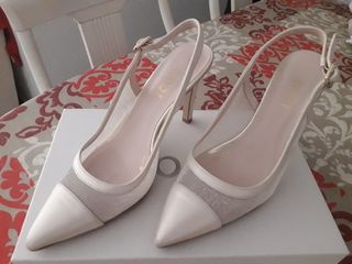 Zapatos tacón beige/champagne boda.