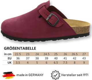 Zuecos Piel AFS rojos - Talla 37