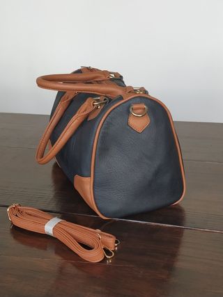Bolso mediano negro y marrón - Piel sintética