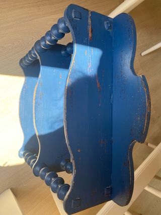 Estantería vintage azul de madera