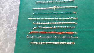 11 Braccialetti pietre ed argento 